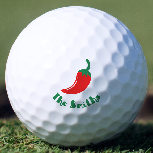 Custom Chili Peppers Golf Balls - Titleist Pro V1 - Set of 3 (Personalized)