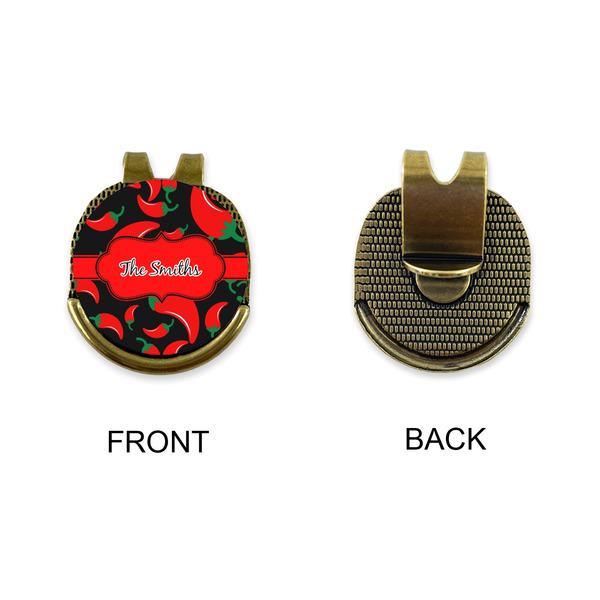 Chili Peppers Golf Ball Hat Clip Marker - Apvl - GOLD