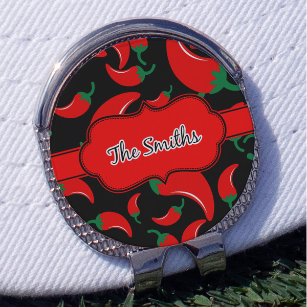 Custom Chili Peppers Golf Ball Marker - Hat Clip