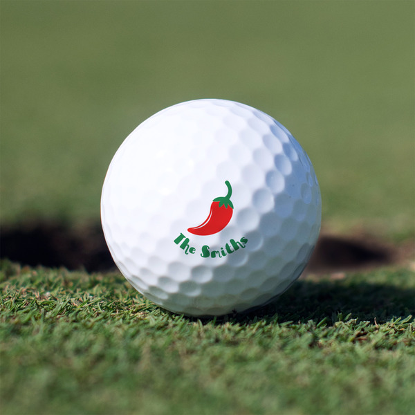 Custom Chili Peppers Golf Balls - Non-Branded - Set of 3 (Personalized)