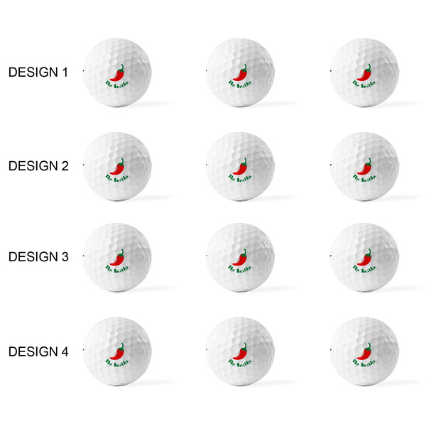 Chili Peppers Golf Balls - Titleist - Set of 12 - APPROVAL