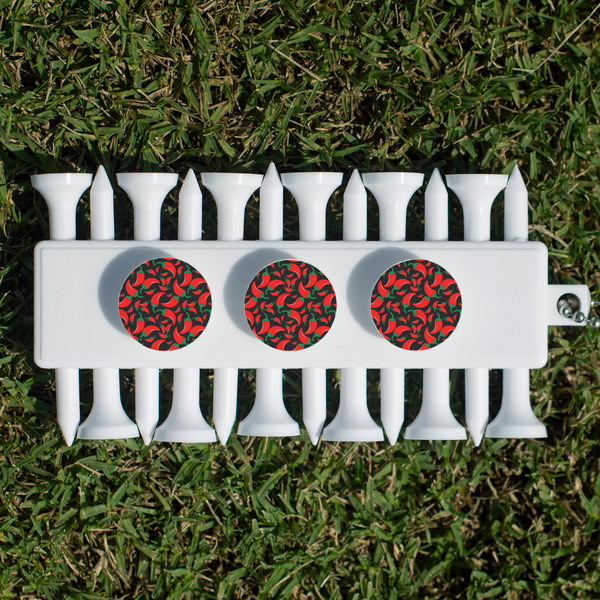 Chili Peppers Golf Tees & Ball Markers Set - Back