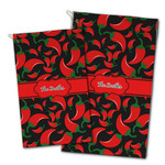 Chili Peppers Golf Towel - Poly-Cotton Blend w/ Name or Text
