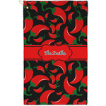 Chili Peppers Golf Towel - Poly-Cotton Blend - Small w/ Name or Text