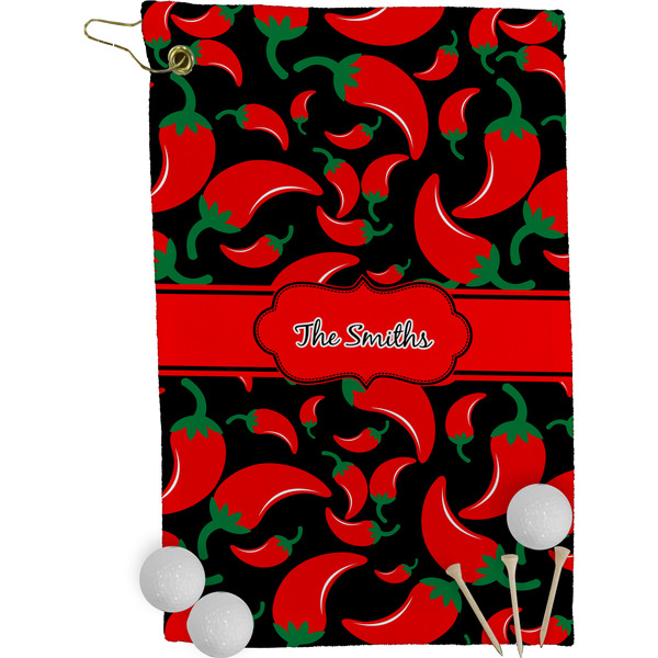 Chili Peppers Golf Towel (Personalized)