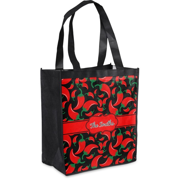 Custom Chili Peppers Grocery Bag (Personalized)