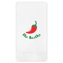 Chili Peppers Guest Napkins - Full Color - Embossed Edge (Personalized)