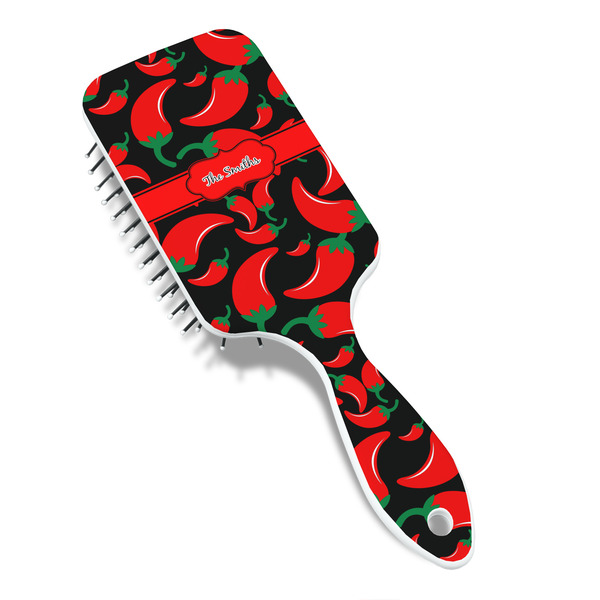 Chili Peppers Hair Brush - Angle View