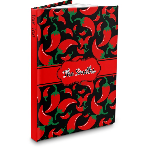 Custom Chili Peppers Hardbound Journal - 5.75" x 8" (Personalized)