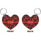 Chili Peppers Heart Keychain (Front + Back)