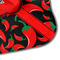 Chili Peppers Hooded Baby Towel- Detail Corner