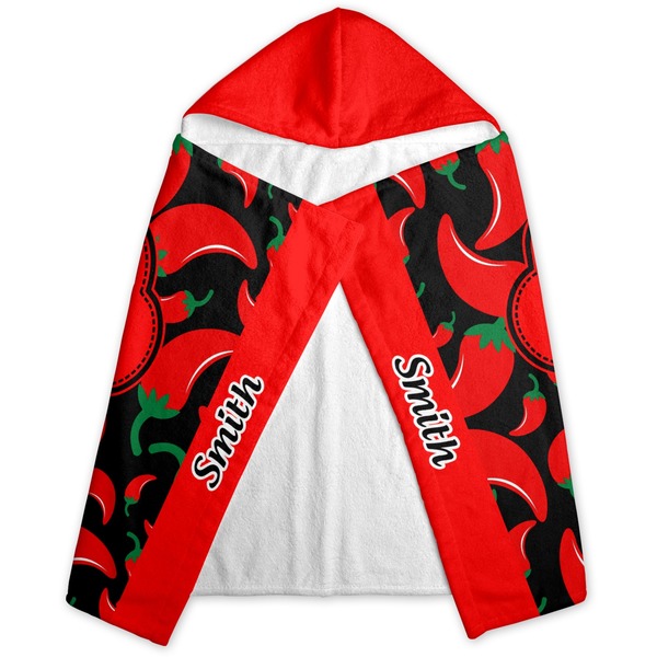 Chili Peppers Hooded Towel - Folded