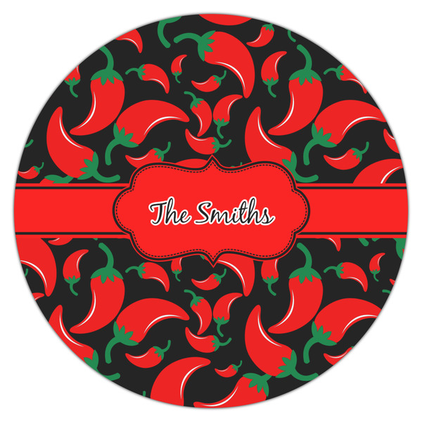 Chili Peppers Icing Circle - Large - Single