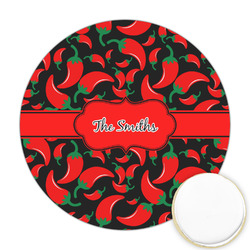 Chili Peppers Printed Cookie Topper - Round (Personalized)