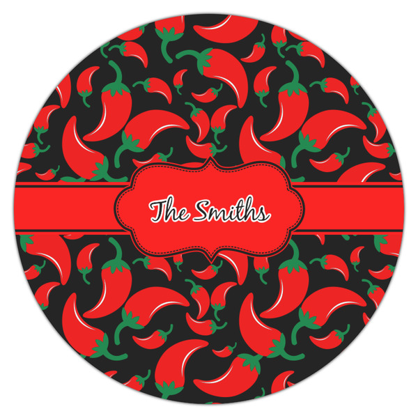 Chili Peppers Icing Circle - Medium - Single