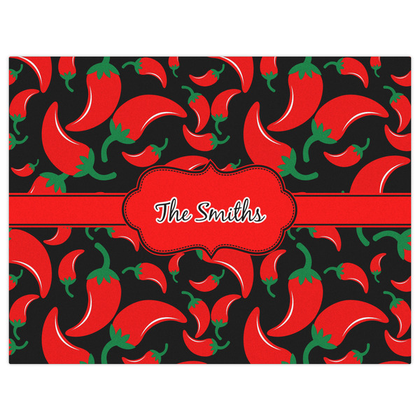 Chili Peppers Indoor / Outdoor Rug - 6'x8' - Front Flat