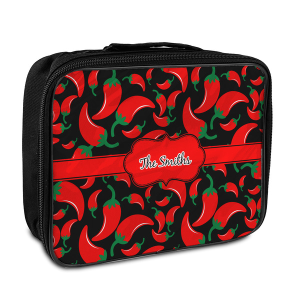 Custom Chili Peppers Insulated Lunch Bag (Personalized)