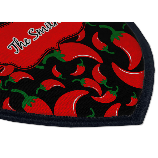 Chili Peppers Iron on Shield 3 Detail