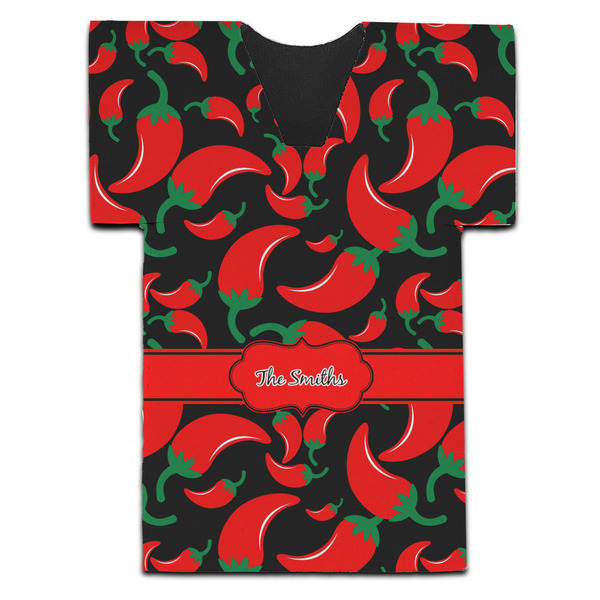 Chili Peppers Jersey Bottle Cooler - Set of 4 - FRONT (flat)