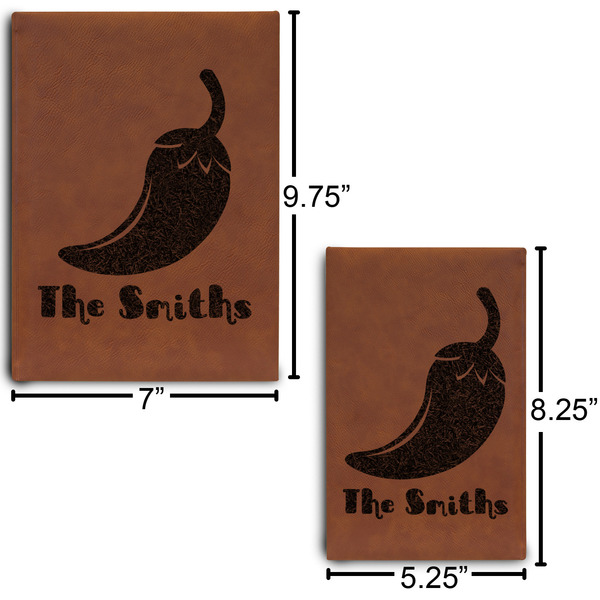 Chili Peppers Journal Size Comparisons w/ Dimensions