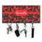 Chili Peppers Key Hanger w/ 4 Hooks & Keys
