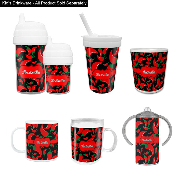 Chili Peppers Kid's Drinkware - Customized & Personalized