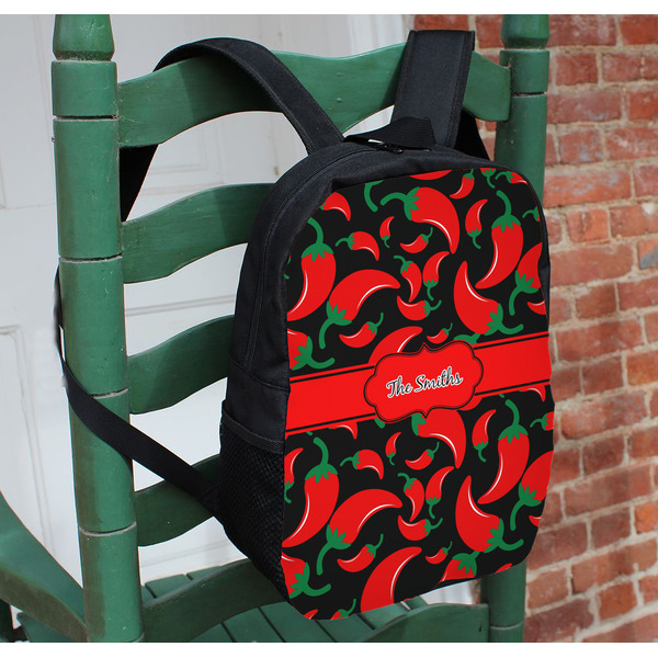 Chili Peppers Kids Backpack - In Context