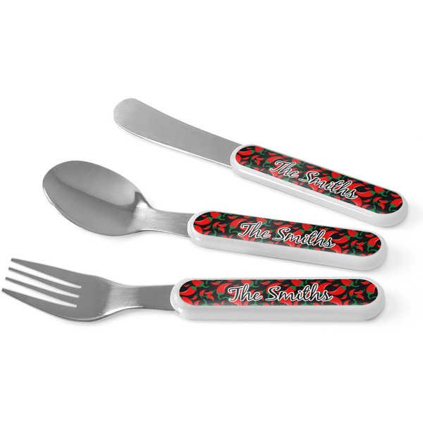 Custom Chili Peppers Kid's Flatware (Personalized)