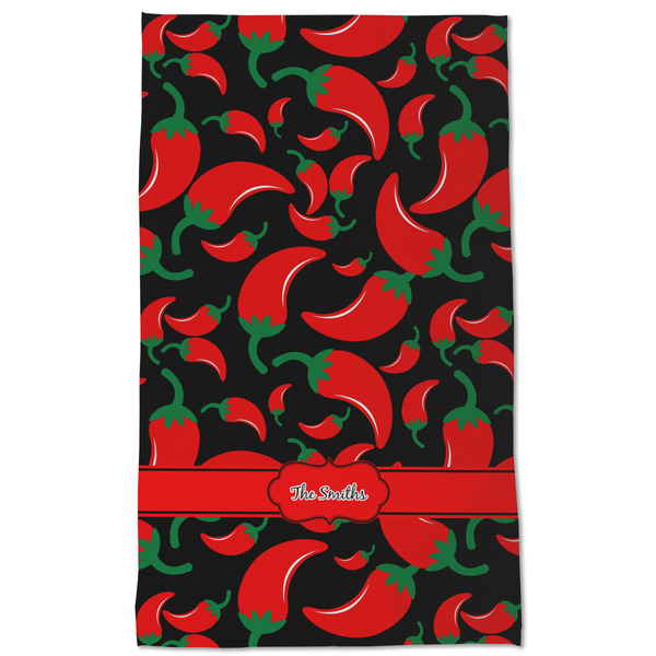 Chili Peppers Kitchen Towel - Poly Cotton - Full Front