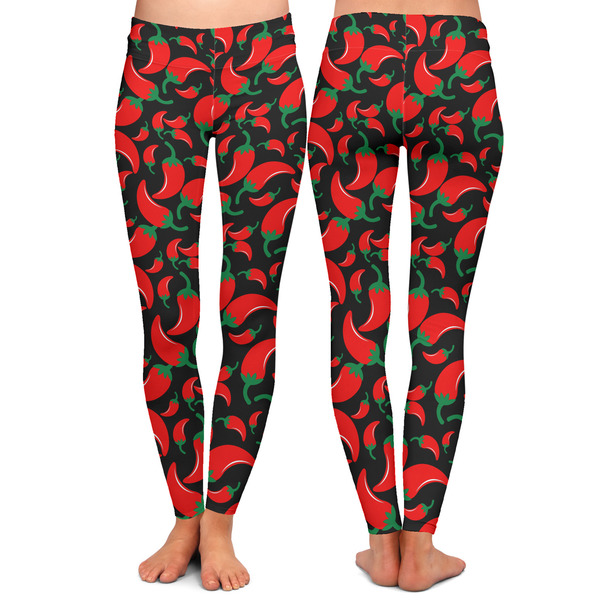 Chili Peppers Ladies Leggings - Front and Back