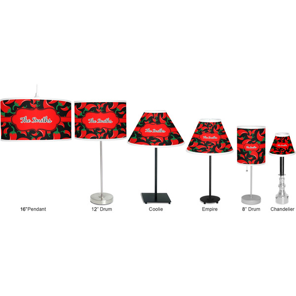 Chili Peppers Lamp Full View Size Comparison
