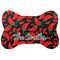 Chili Peppers Bone Shaped Dog Food Mat (Large) (Personalized)