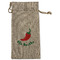 Chili Peppers Large Burlap Gift Bag - Front (Personalized)