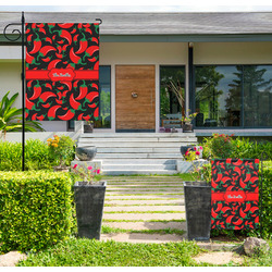 Chili Peppers Large Garden Flag - Double Sided (Personalized)