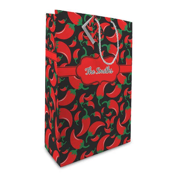 Custom Chili Peppers Large Gift Bag (Personalized)