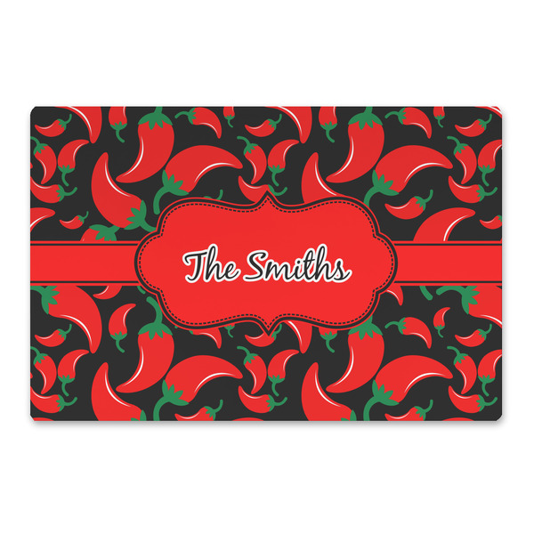 Custom Chili Peppers Large Rectangle Car Magnet (Personalized)