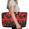 Chili Peppers Large Rope Tote Bag - In Context View