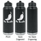 Chili Peppers Laser Engraved Water Bottles - 2 Styles - Front & Back View