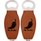Chili Peppers Leather Bar Bottle Opener - Front and Back