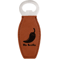 Chili Peppers Leatherette Bottle Opener (Personalized)