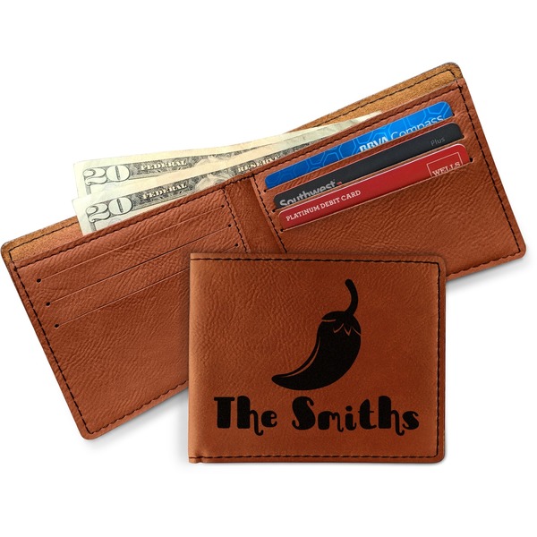 Chili Peppers Leather Bifold Wallet - Main