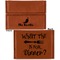 Chili Peppers Leather Business Card Holder - Front Back