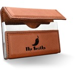 Chili Peppers Leatherette Business Card Holder - Single Sided (Personalized)