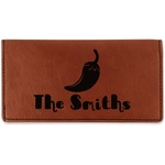 Chili Peppers Leatherette Checkbook Holder (Personalized)