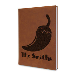 Chili Peppers Leather Sketchbook - Small - Double Sided (Personalized)
