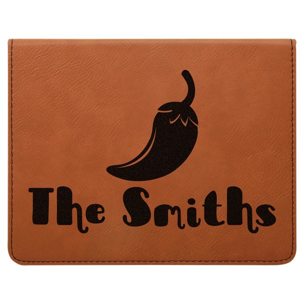 Chili Peppers Leatherette 4-Piece Wine Tool Set Flat