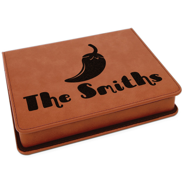 Custom Chili Peppers Leatherette 4-Piece Wine Tool Set (Personalized)