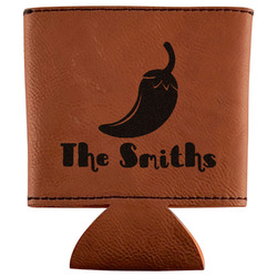Chili Peppers Leatherette Can Sleeve (Personalized)