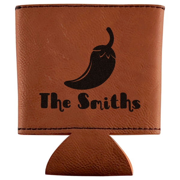 Custom Chili Peppers Leatherette Can Sleeve (Personalized)