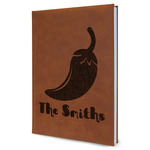Chili Peppers Leatherette Journal - Large - Single Sided (Personalized)